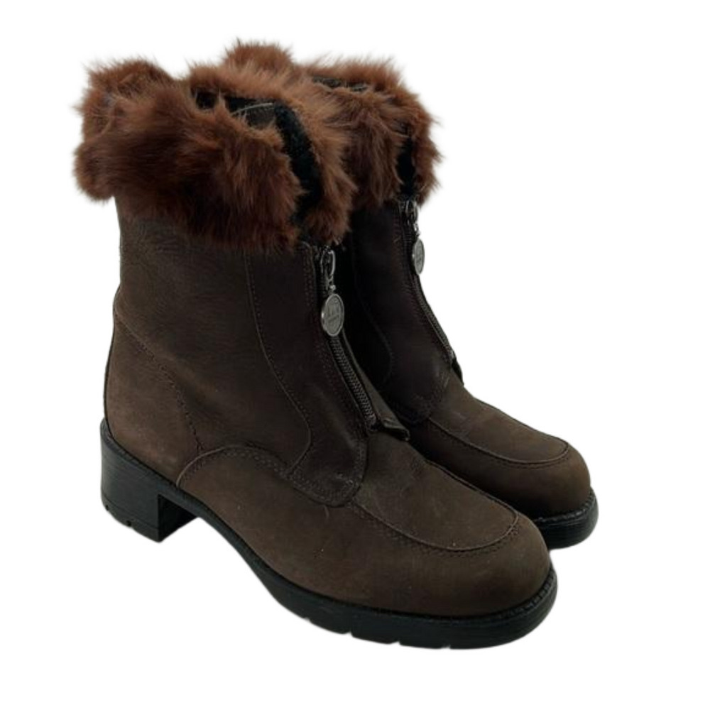 Sorel Women's Block Heel Brown Suede Winter Boots
